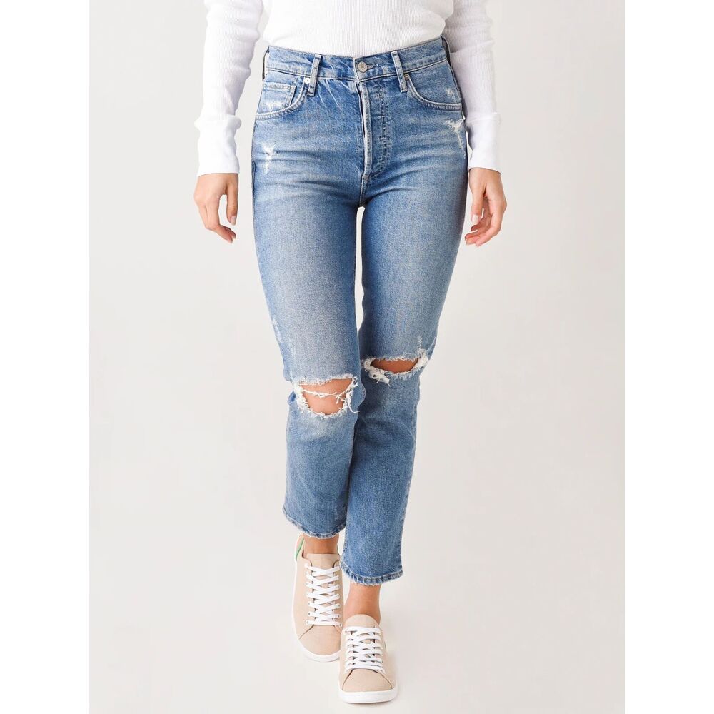Citizens of Humanity Charlotte Button Fly Distressed‎ Jeans Size 26